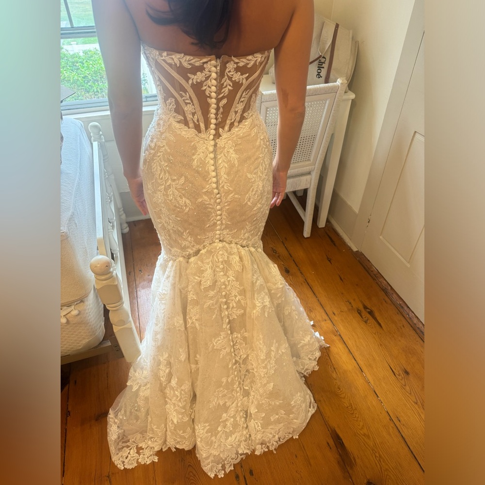 Martina Liana Ivory Lace Bridal Gown